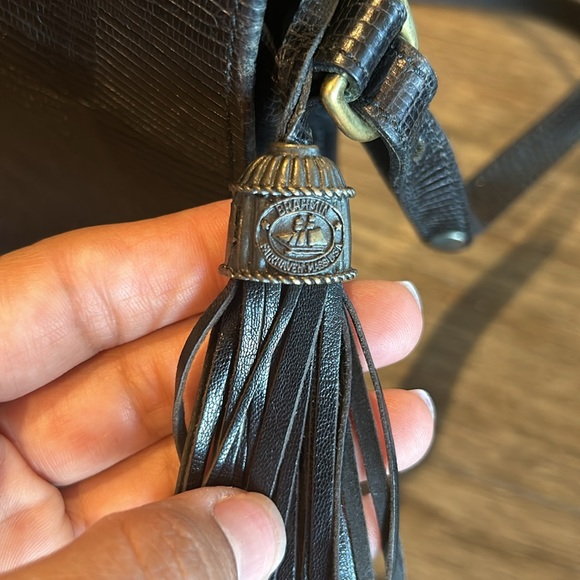 Brahmin all leather vintage crossbody bag in black - Picture 6 of 16
